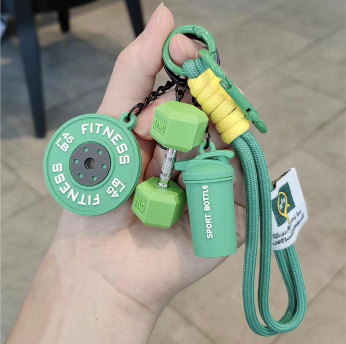 Health Wellness Gifts - 2025 HOT! Fitness Keychain Gym Barbell