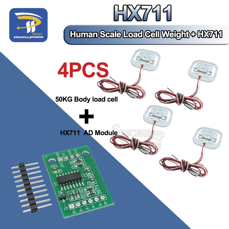 Digital Body Weight Scale - 4Pcs 50kg Human Scale Load Cell