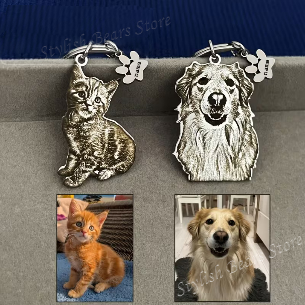 Custom Picture Keyring Pet Nam - Health Wellness Gifts 评论和价格