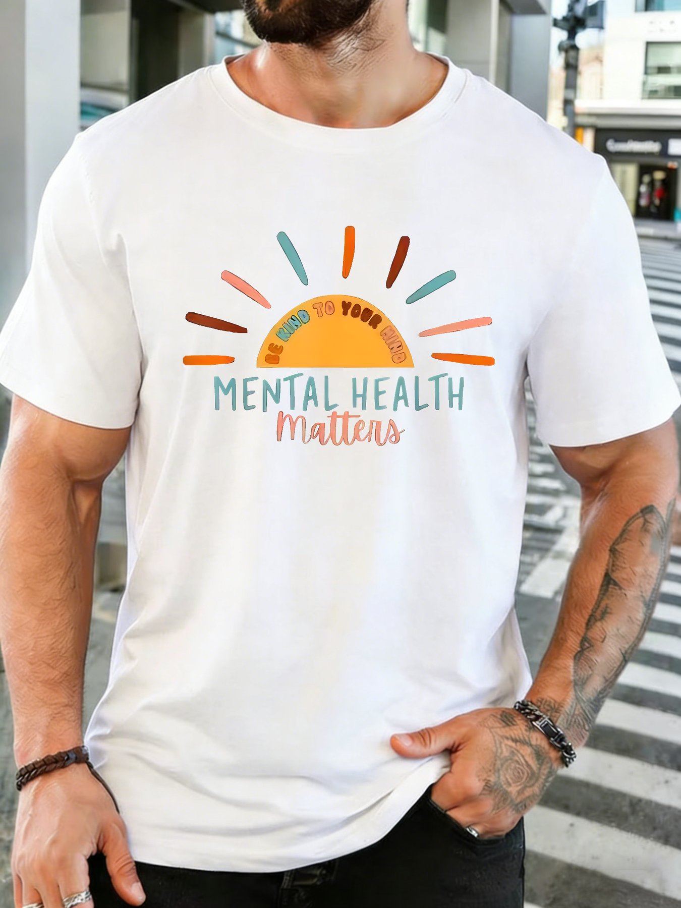 Men Cotton Crew Neck T Shirt M - Health Wellness Trends 评论和价格